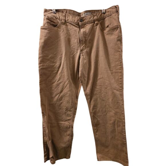 Carhartt Pants Mens 36x30 Brown Duck Canvas Relaxed Fit Workwear - Picture 1 of 5